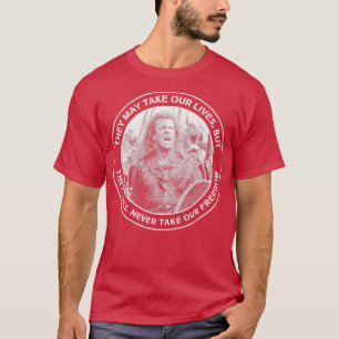 Camiseta Coração De Bravecoração Eles Podem Levar Nossas Vi