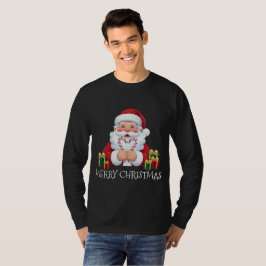Camiseta Coração de Cana de Açúcar do Papai Noel de Natal