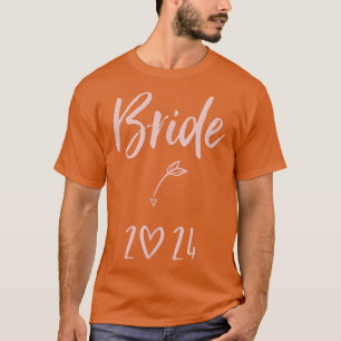 Camiseta Coração de Casamento Bride 2024