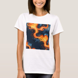 Camiseta Coração de Chamas Fogo & Céus
