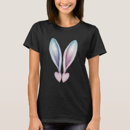 Camiseta Coração de Coelhinho Estética Doce
