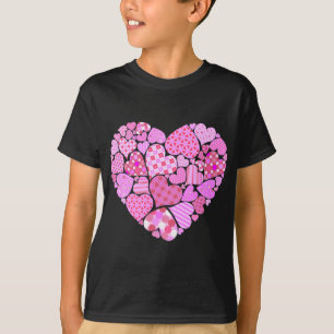 Camiseta Coração de Colchetes Rosa