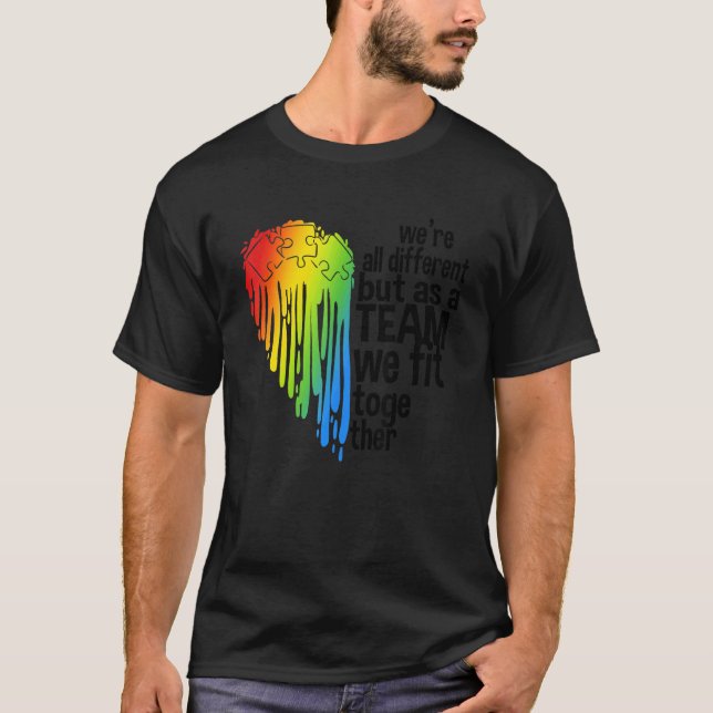 Camiseta Coração de Conscientização do Autismo (Frente)