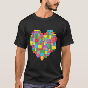 Camiseta Coração de Construção de Bloco do Master Builder