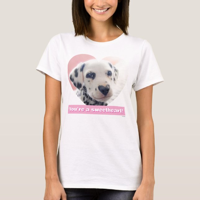 Camiseta Coração de Dalmata Nariz (Frente)