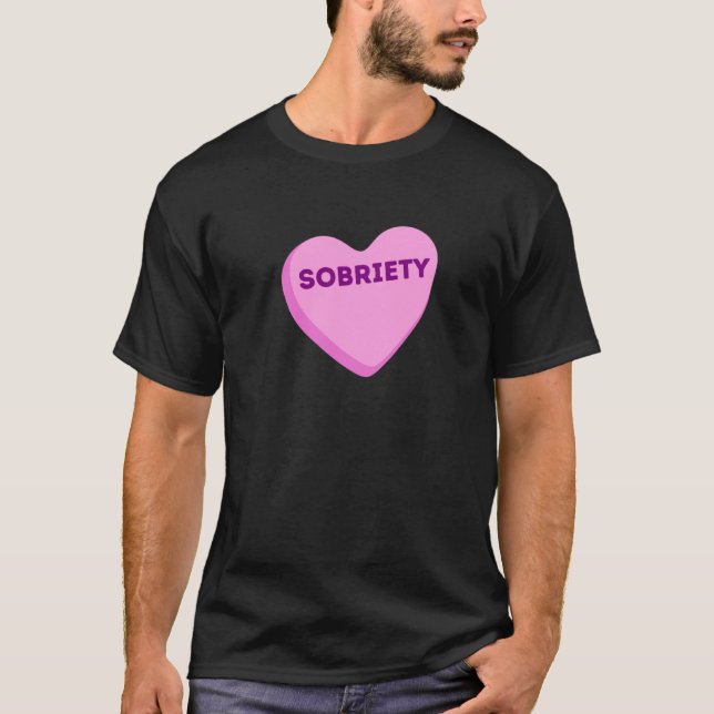Camiseta Coraçāo de Doce Sobriedade - Presentes de Sobrieda (Frente)