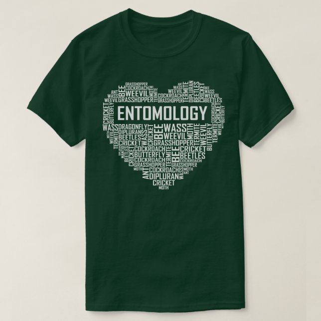 Camiseta Coração de Entomologia (Frente do Design)