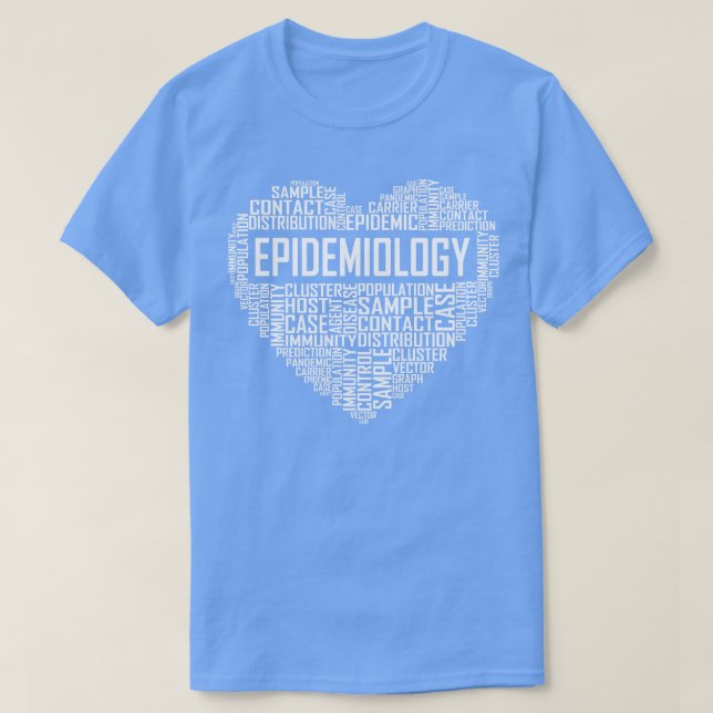 Camiseta Coração de Epidemiologia (Frente do Design)