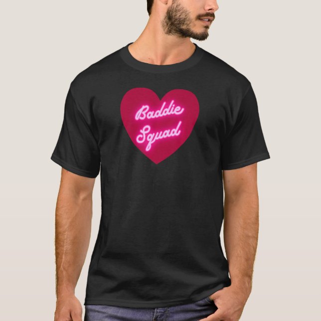 Camiseta Coração de Esquadrão Bonito para Mulheres e Menina (Frente)