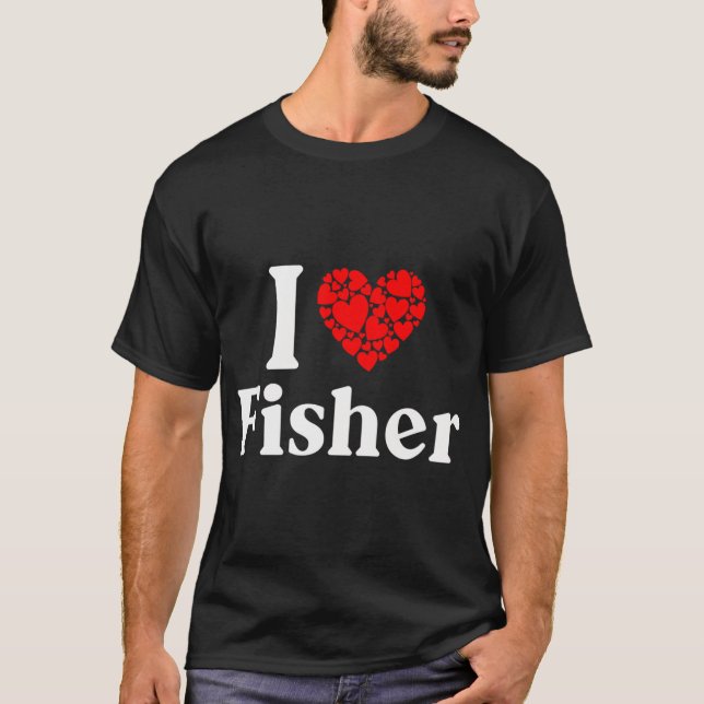 Camiseta Coração de Fisher - Eu Amo Fisher (Frente)