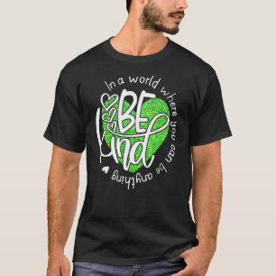 Camiseta Coração de Fita Verde Seja Consciência Mental