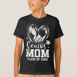Camiseta Coração de Formatura de Futebol da Turma de Mamãe 