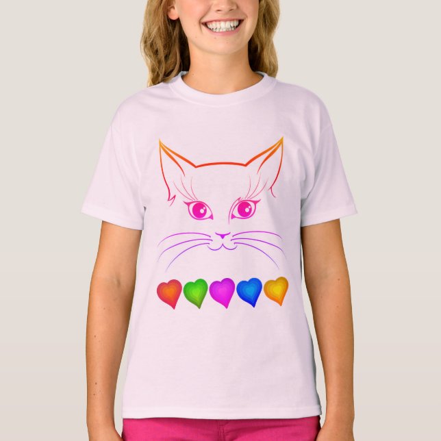 Camiseta Coração de Gatinho (Frente)
