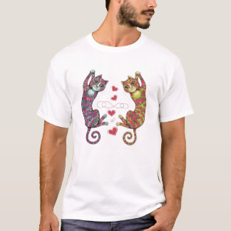 Camiseta Coração de Gatos