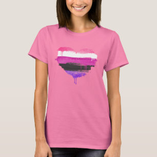 CAMISETA CORAÇÃO DE GENDERFLUID - AMOR DE GENDERFLUID -