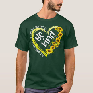 Camiseta Coração de Girassol Seja Dourado Cancer de Infânci