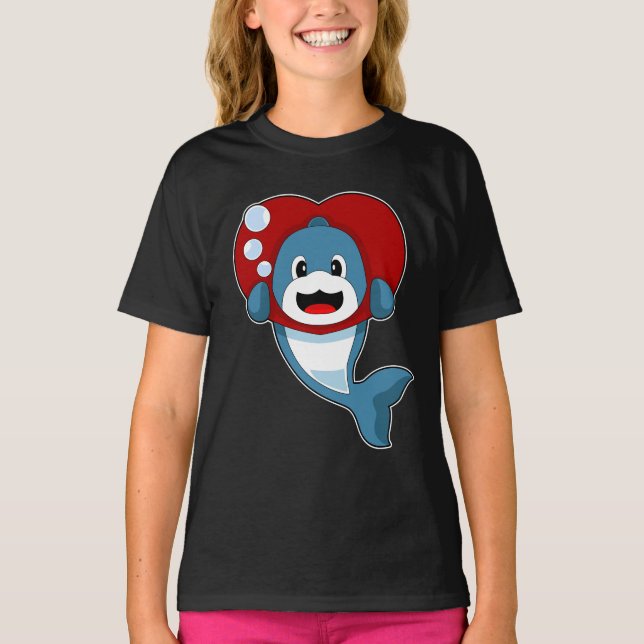 Camiseta Coração de Golfinho (Frente)