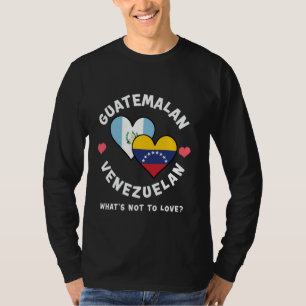 Camiseta Coração de Guatemalteco Venezuelano O Que Não Amar