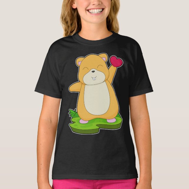 Camiseta Coração de Hamster (Frente)