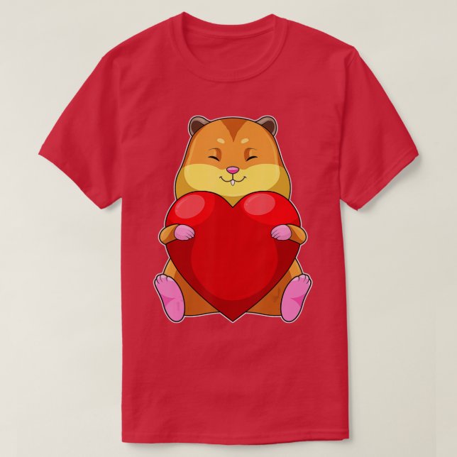 Camiseta Coração de Hamster (Frente do Design)