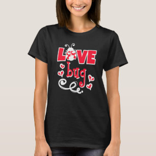 Camiseta Coração de Inseto de Dia de os namorados de Amar c