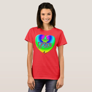 Camiseta Coração de Intencionalidade Arco-íris de