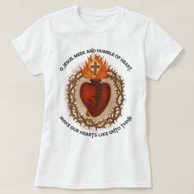 Camiseta Coração de Jesus mais sagrado e católico tradicion (Frente do Design)
