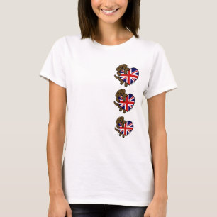 Camiseta Coração de Labrador Ingleses do chocolate