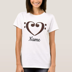 Camiseta Coração de Limpeza de Baixo Duplo Cobre Personaliz
