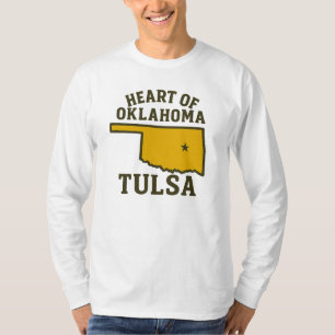 Camiseta Coração de Oklahoma   Design do Mapa do Estado de 