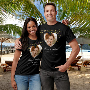 Camiseta Coração de ouro de foto do funeral do memorial