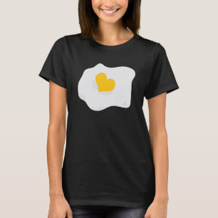 Camiseta Coração de Ovo Frito Punição de Ovo Vegano Café da