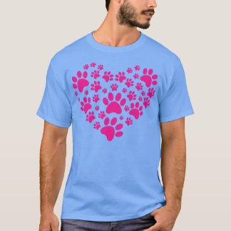 Camiseta Coração de Pata de Cães