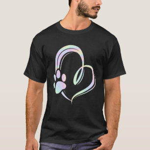 Camiseta Coração de Patinha Cachorro Fofo
