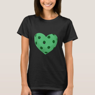 Camiseta Coração de pickleball - fã divertido e engraçado d