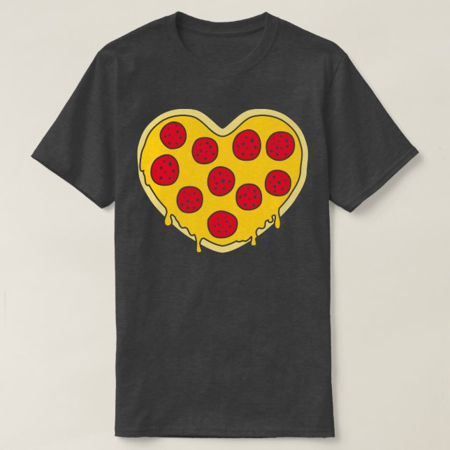 Camiseta Coração de pizza (Frente do Design)