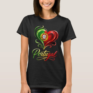camiseta coração de portugal, eu amo portugal, por
