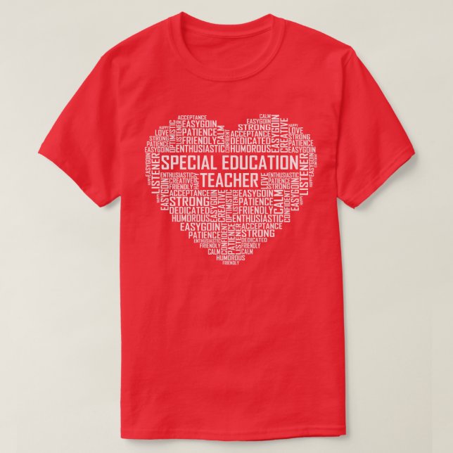 Camiseta Coração de Professores de Educação Especial (Frente do Design)