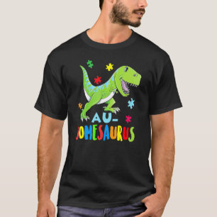 Camiseta Coração de Quebra-Cabeça Rex Rawr Conscientização