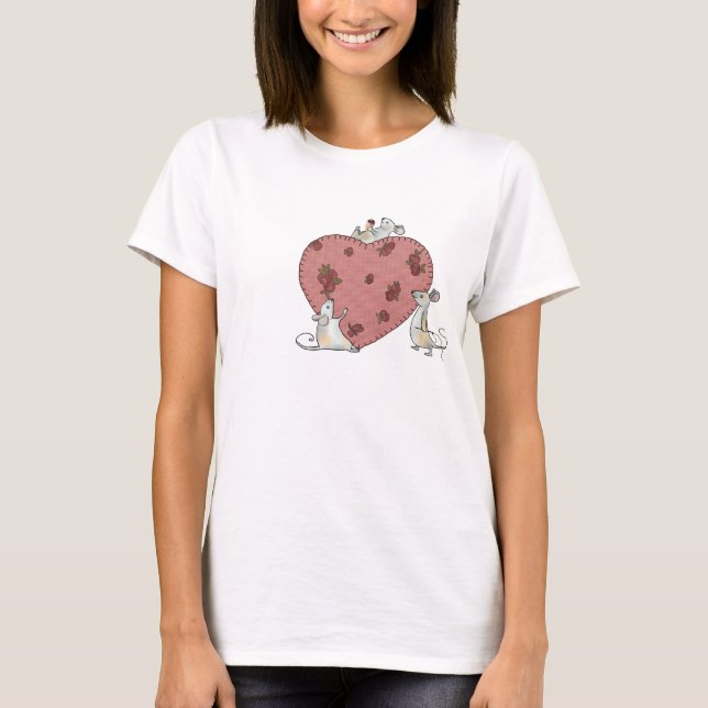 Camiseta Coração de rosa (Frente)