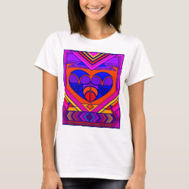 Camiseta Coração de São Valentim Art Déco