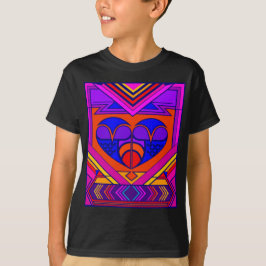 Camiseta Coração de São Valentim Art Déco