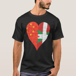 Camiseta Coração de Sinalizador Basco Chinês