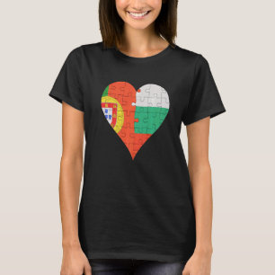 Camiseta Coração de Sinalizador Búlgaro Português