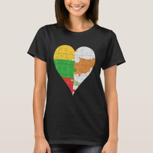 Camiseta Coração de Sinalizador Cipriota Lituano