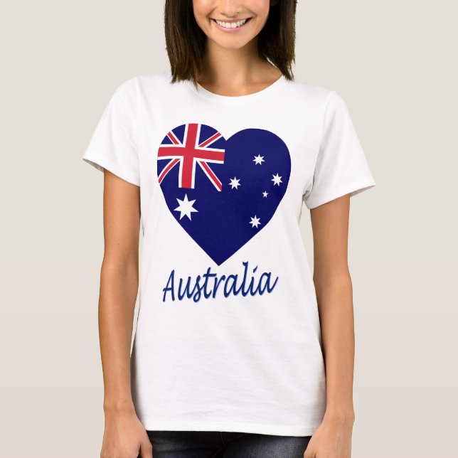 Camiseta Coração de Sinalizador da Austrália (Frente)