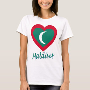 Camiseta Coração de Sinalizador das Maldivas
