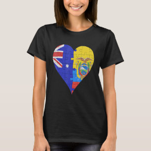 Camiseta Coração de Sinalizador do Equador Australiano