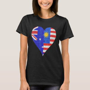 Camiseta Coração de Sinalizador Malaio Australiano