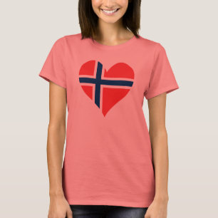 Camiseta Coração de Sinalizador Norueguês